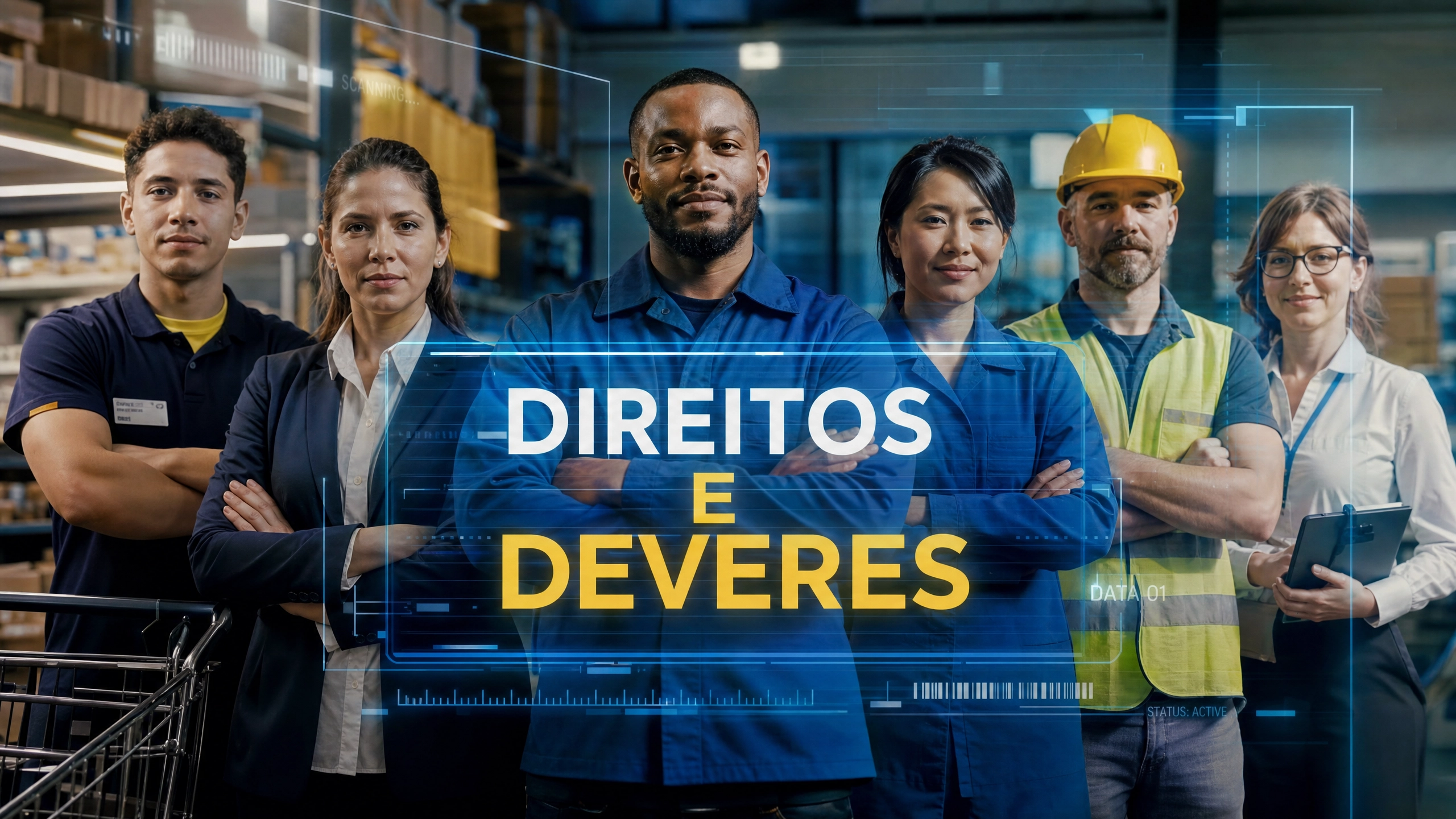 Equipe diversa de trabalhadores